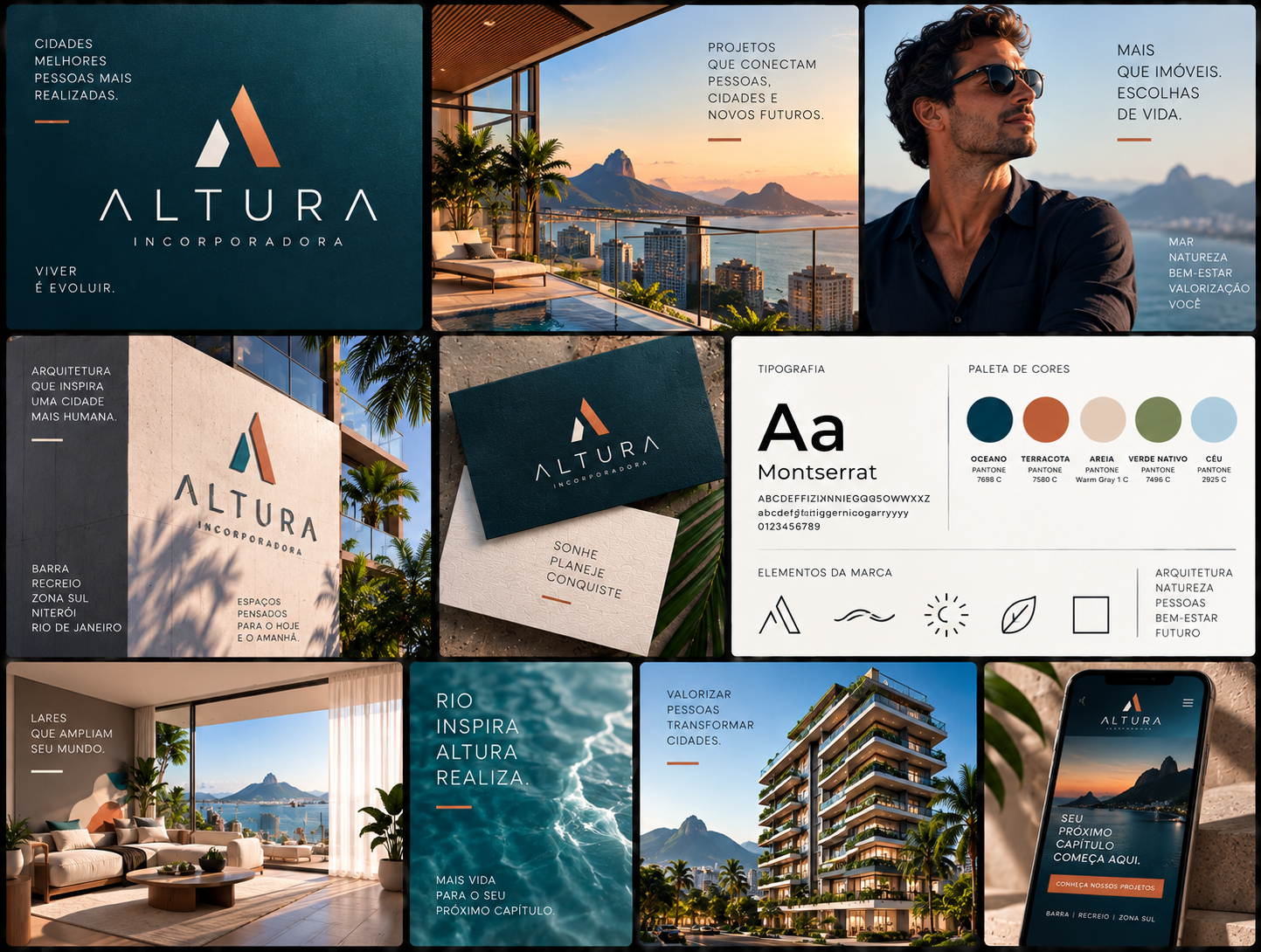 Projeto de branding para incorporadora e imobiliária no Rio de Janeiro