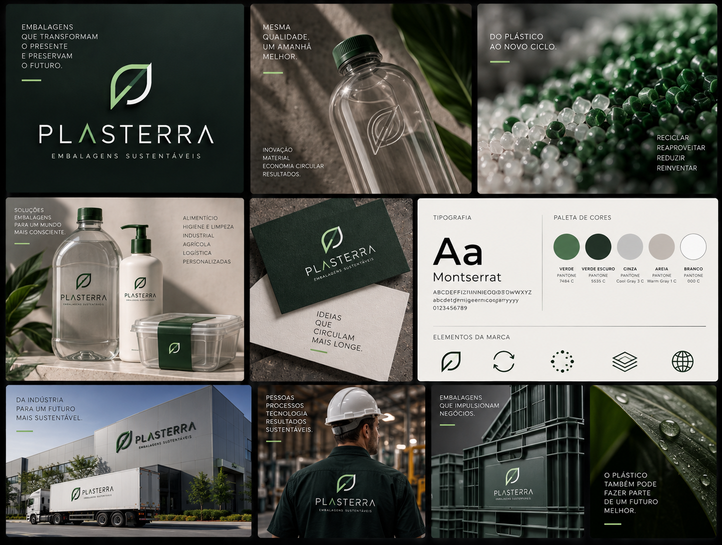 Projeto de branding para indústria de embalagens plásticas sustentáveis