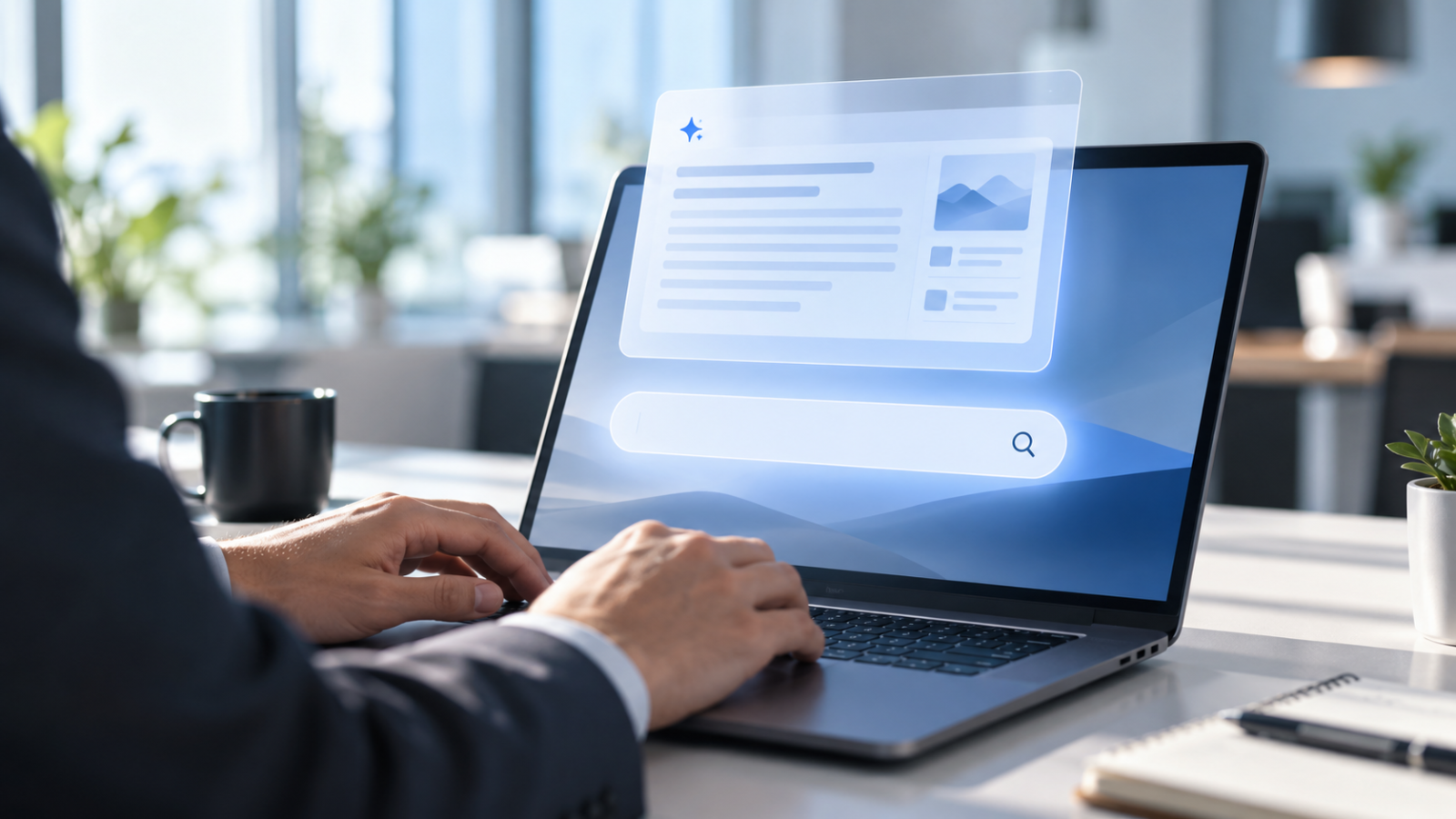 Resposta gerada pela IA na busca do Google em destaque na tela de um notebook