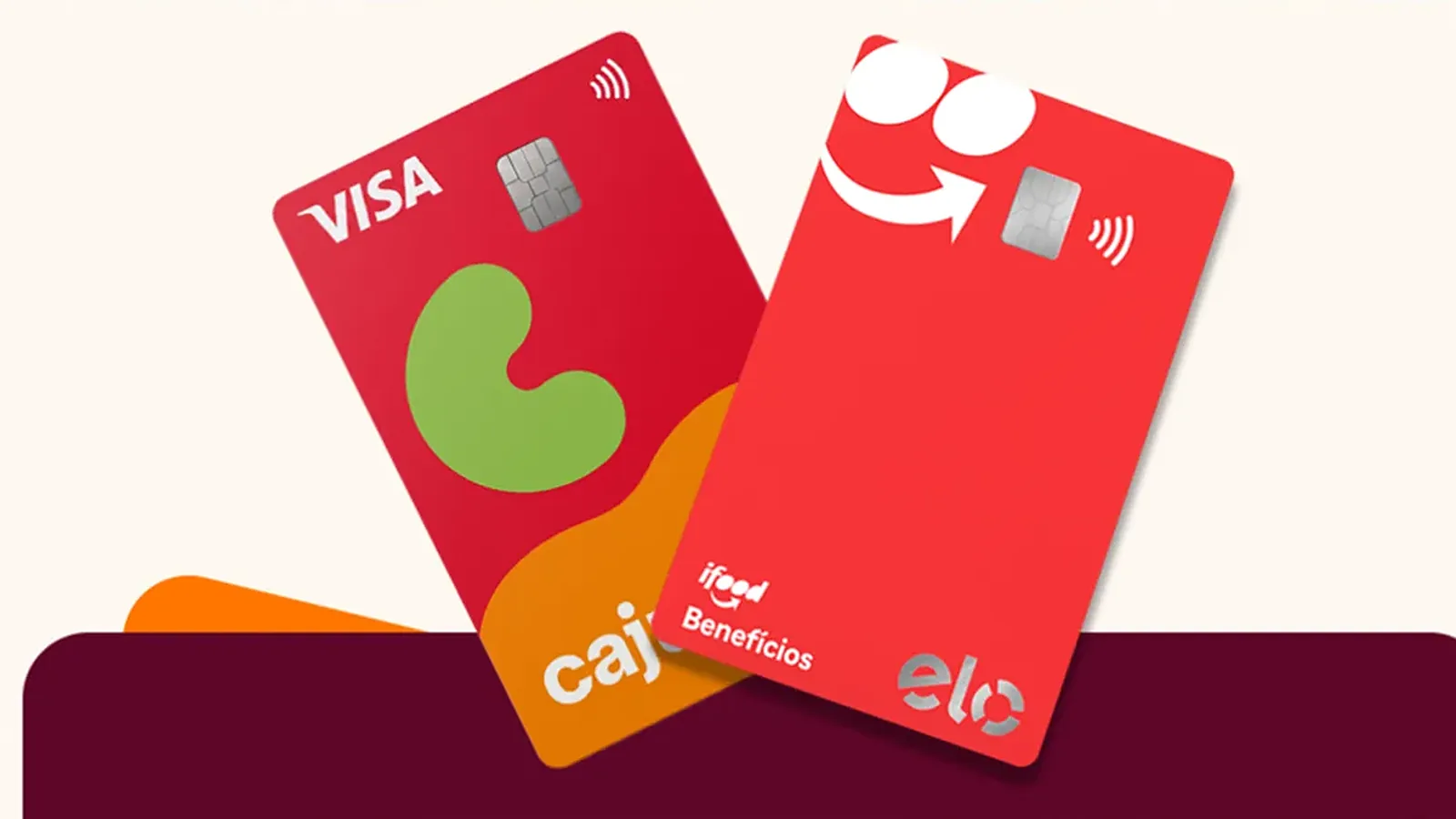 iFood compra a Caju: cartões do iFood Benefícios e da Caju lado a lado