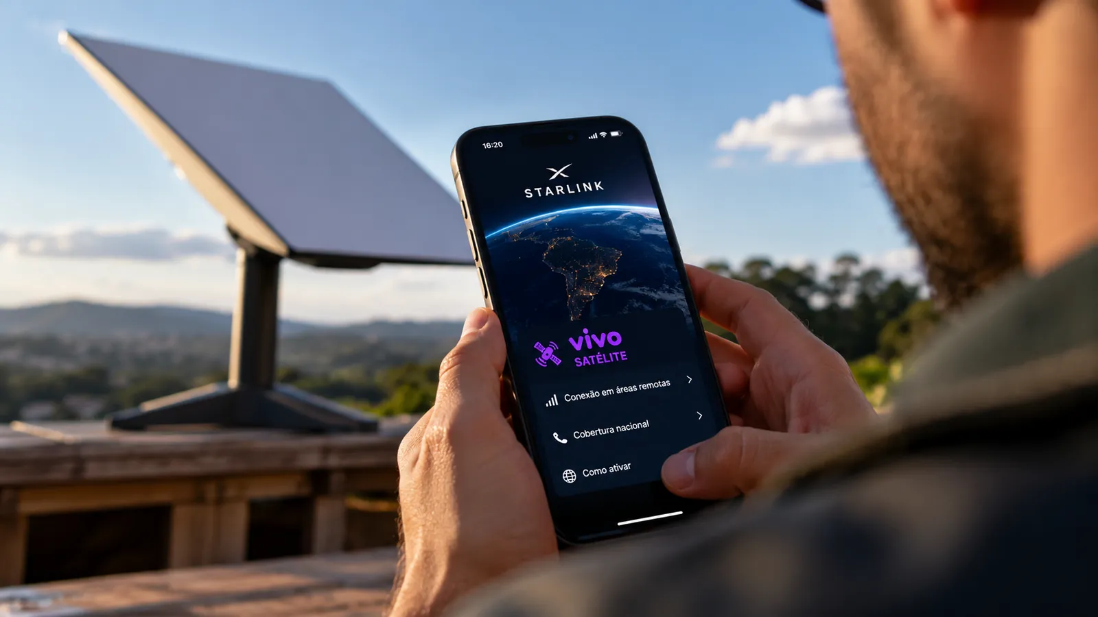 Starlink no celular com o Vivo Satélite
